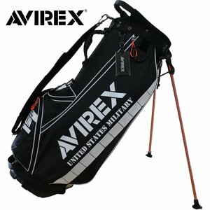 ★AVIREX GOLF アビレックス ゴルフ AVG3S-BA10 スタンド キャディバッグ（ブラック）9型 日本仕様モデル★