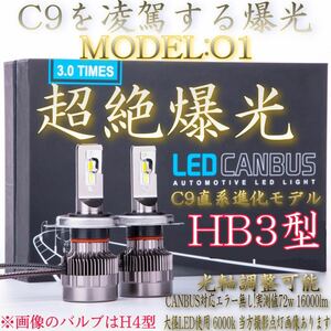 HB3 超絶爆光　LED ヘッドライト　バルブ　O1 フォグ　ハイ　ロービーム LEDフォグランプ ちるみなC9 ちるみなLED 高輝度 9005