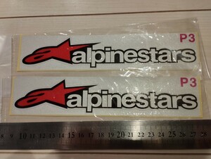 レーシングステッカー　２枚セット　alpinestars　アルパインスターズ　バイクステッカー　車ステッカー　moto motoGP カーステッカー