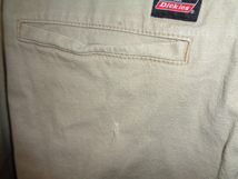 b564◆DENUINE Dickies ワークショーツ◆ディッキーズ GR622RDS size34 ベージュ系 リップストップ マルチポケット ストレッチ入 ハーフ_画像4