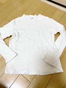  б/у * белый футболка с длинным рукавом *130