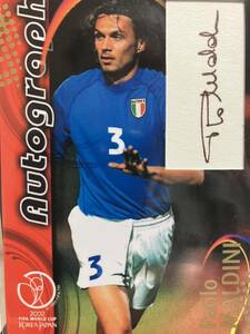 panini 2002 FIFA WORLD CUP KOREA JAPAN Paolo MALDINI 直筆サインカード100枚限定44/100