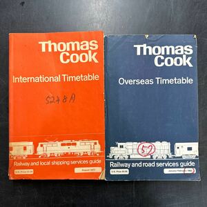 a1212-9.洋書 thomas cook 2冊(書き込みあり)線路/時刻表/電車/railway/ディスプレイ/インテリア/アンティーク/クラシック/ヴィンテージ