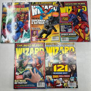 a1224-7.洋書 アメコミ 当時物 WIZARD 159〜163 雑誌 magazine まとめセット COMICS MARVEL DC コミックス コレクター 趣味 