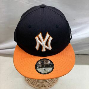 64②●51212-10 ニューエラ NEWERA キャップ 帽子 ニューヨークヤンキース NY オレンジ