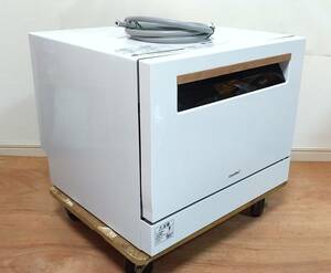 ZZ103◆comfee'◆食器洗い乾燥機 WQP6-3608 W/T 食洗機 収納容量30点 工事不要 自動吸水 