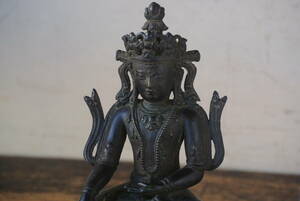 時代物 中国古玩 古銅 多羅菩薩像 仏像 チベット仏 唐物 