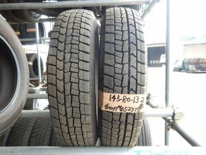 ●スタッドレスタイヤ 2本のみ 145/80R13 ダンロップ WINTERMAXX ウィンターマックス WM02 2022年製 13インチ 145-80-13 冬タイヤ