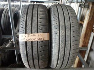 ●タイヤ 2本のみ 215/60R16 ダンロップ ENASAVE エナセーブ RV505 2021年製 16インチ 夏タイヤ 215-60-16