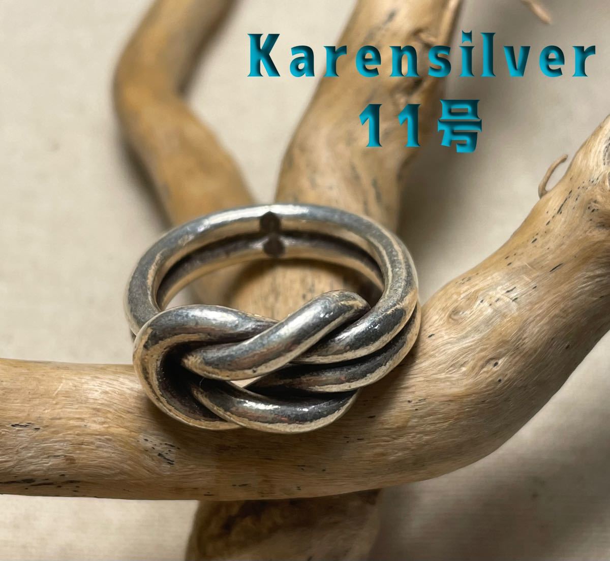 R59 POMC08C Knot Ring Knot Design Gift Karen Silver High Purity Handmade Handmade ChiC, ring, Silver, Under size 13