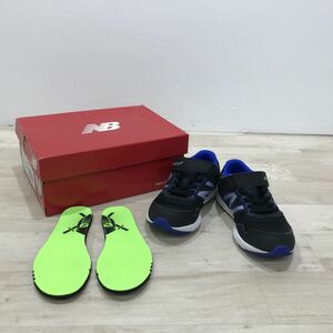 New Balance ニューバランス HANZO V ハンゾー メンズ ジュニア ランニング シューズ ブルー ブラック系 Size 17.5[N0579]