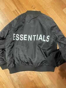 ブルゾン ESSENTIALS FEAR OF GOD フィアオブゴッド FOG エッセンシャルズ まMA-1 XL ブラック　オーバーサイズ　ボンバージャケット