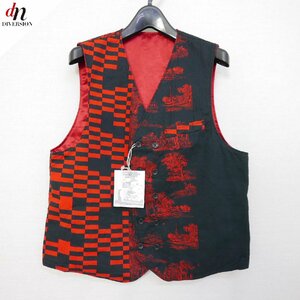 18AW 18FW ENGINEERED GARMENTS エンジニアドガーメンツ Reversible Vest-Big Plaid NOMA t.d. 総柄 リバーシブル ベスト RED/BLACK M