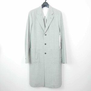 15SS The Letters ザ レターズ Classic Stretch Chesterfield Coat コットン ストレッチ チェスターフィールドコート LIGHT GRAY M