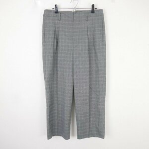 GOLDEN GOOSE ゴールデン グース メンズ ボトムス パンツ グレンチェック ウール ワイドスラックス GRAY XS