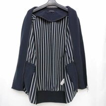 rag&bone ラグアンドボーン ストライプ ジップ ブルゾン ジャケット スタジャン BLACK/WHITE XS_画像3