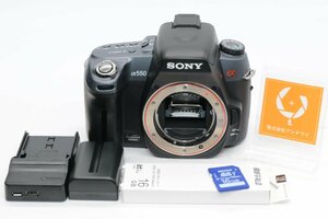 同梱歓迎【良品/動作品】SONY ソニー α550 ボディ（シャッター回数7556回、SDメモチー、（充電器&バッテリー社外品）付#4317