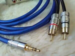  Moga mi2549 to cross. . sound reproduction ability * high purity copper 4N OFC Y cable stereo re Mini /RCA 1.5m new goods 