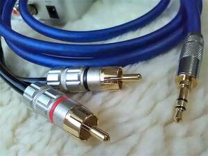  Moga mi2549 to cross. . sound reproduction ability * high purity copper 4N OFC Y cable stereo re Mini /RCA 2.0m new goods 