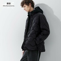 UNIQLO white Mountaineering リサイクルハイブリッドダウンジャケット Lサイズ ブラック 黒 2023年モデル_画像1