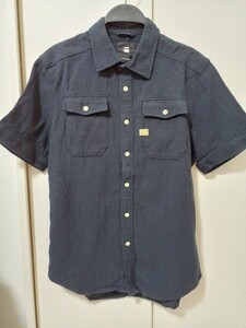 G-STAR RAW 半袖シャツ Sサイズ ネイビー SLIM FIT