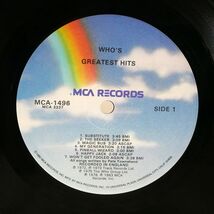 米 THE WHO/GREATEST HITS/MCA MCA1496 LP_画像2