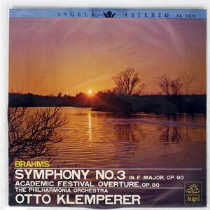 赤盤 ペラ クレンペラー/ブラームス 交響曲第3番/ANGEL AA7409 LP