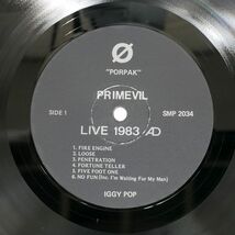 ブート IGGY POP/PRIMEVIL LIVE 1983 AD/PORPAK SMP2034 LP_画像2