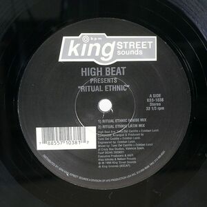 HIGH BEAT/RITUAL ETHNIC/KING STREET SOUNDS KSS1038 12