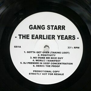 GANG STARR/EARLIER YEARS/NOT ON LABEL (GANG STARR) GSLP1 LP
