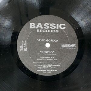 DAVID GORDON/WHAT CAN YOU DO FOR ME DESTINY/BASSIC BS206 12