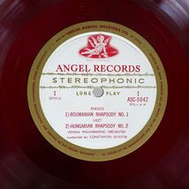 赤盤 ペラ シルヴェストリ/エネスコ　ルーマニア狂詩曲　第1番他/ANGEL ASC5042 LP_画像2