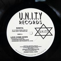 SONYA/LOVE COME DOWN/U.N.I.T.Y SM1070 12_画像2