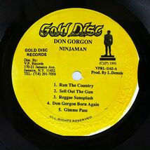 NINJAMAN/SUNSPLASH (DON GORGON)/GOLD DISC VPRL1162 LP_画像2