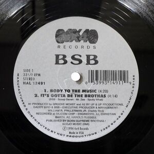B.S.B./BODY TO THE MUSIC/4X4 HAL12491 12