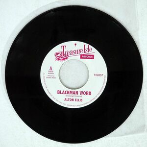 ALTON ELLIS/BLACKMAN WORD I CAN’T STAND IT/TREASURE ISLETIS057 7 □