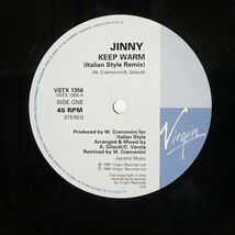 JINNY/KEEP WARM (REMIX)/VIRGIN VSTX1356 12_画像2