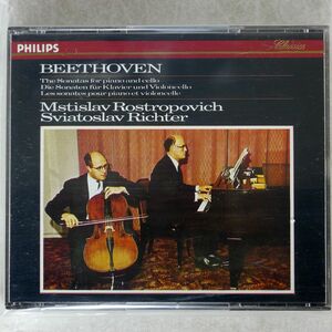 MSTISLAV ROSTROPOVICH, SVIATOSLAV RICHTER/BEETHOVEN: THE SONATAS FOR PIANO AND CELLO/PHILIPS 412 256-2 CD