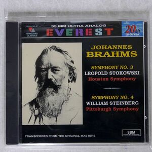 LEOPOLD STOKOWSKI/BRAHMS:SYMPHONY NO. 3 SYMPHONY NO. 4/EVEREST EVC 9016 CD □