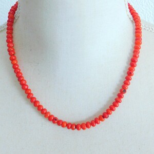  natural red coral nageto cut necklace 