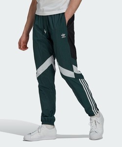 アディダス Rekive トラックパンツ（ジャージ） 緑 黒 2XL/アディダスオリジナルス adidas Originals ナイロンパンツ ミネラルグリーン