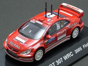 ★★日曜夜★ルース★PEUGEOT 307 WRC★2005 FINLAND★MARCUS GRONHOLM★RALLY CAR COLLECTION★CM'S★1/64