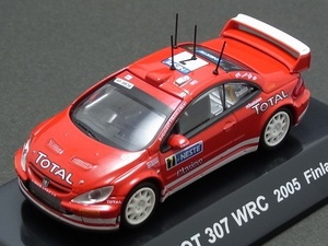 ★★日曜夜★ルース★PEUGEOT 307 WRC★2005 FINLAND★MARCUS GRONHOLM★RALLY CAR COLLECTION★CM'S★1/64