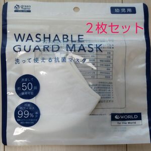 ワールド　マスク　幼児用　洗って使える　２枚　未使用