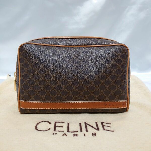 極美品 CELINE マカダム柄 ポーチ