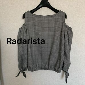 Radarista ラダリスタ　トップス　グレンチェック　黒×白　