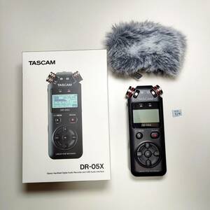 動作確認済 TASCAM(タスカム) DR-5X マイクロSDカード ＆ ウインドマフ付 リニアPCMレコーダー ハンディレコーダー