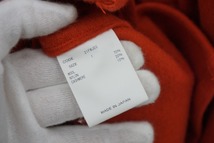 美品正規 21AW URU ウル WOOL JERSEY LONG SLEEVE SHIRTS ウール 長袖 シャツ ジャケット カシミア 21FWJ03 赤 サイズ1 本物 1205N▲_画像5