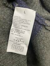 美品 希少 14AW Maison Martin Margiela14 マルジェラ 高級ヤク ウール100% ボーダー ニット セーター カットソー S30GP0151 灰紺L 1224N▲_画像6