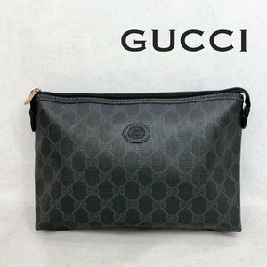 OLD GUCCI オールド グッチ 156 01 045 GG柄 クラッチバッグ セカンド バッグ GG スプリーム ポーチ ブラック レディース メンズ 鞄